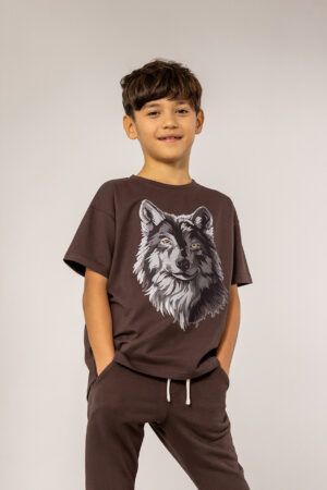 T-SHIRT MASHMNIE BRĄZOWY