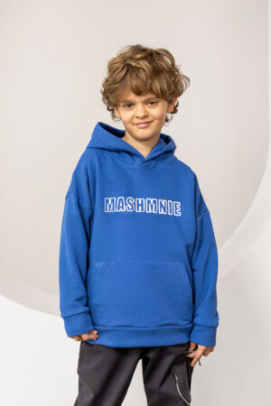 BLUZA Z KAPTUREM MASHMNIE NIEBIESKA