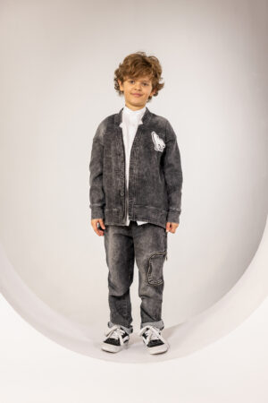 KARDIGAN JEANSOWY MASHMNIE GRAFITOWY