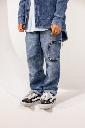 SPODNIE JEANSOWE MASHMNIE NIEBIESKIE