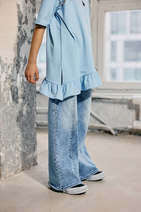 JEANSOWE SPODNIE MASHMNIE Z PRZESZYCIEM NIEBIESKIE