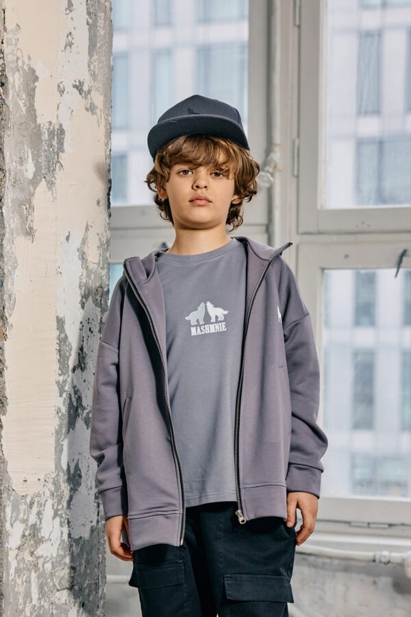 ROZPINANA BLUZA MASHMNIE SZARA