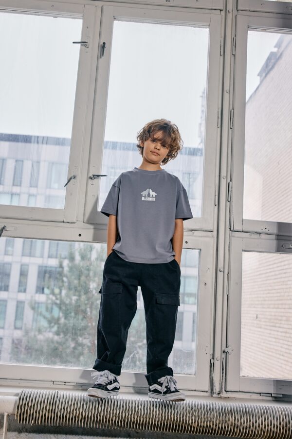 SPODNIE BOJÓWKI Z TKANINY CZARNE SPODNIE BOJÓWKI Z TKANINY CZARNE