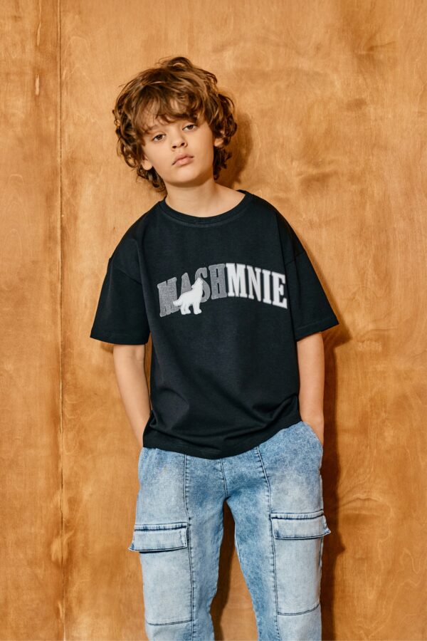 T-SHIRT MASHMNIE CZARNY