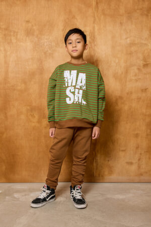 BLUZA MASH W PASKI TOFFI-ZIELONE/RE:FORM