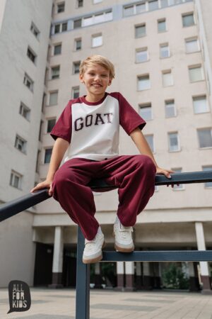 T-SHIRT BORDOWO-ŚMIETANKOWY/AFK AUTUMN 26